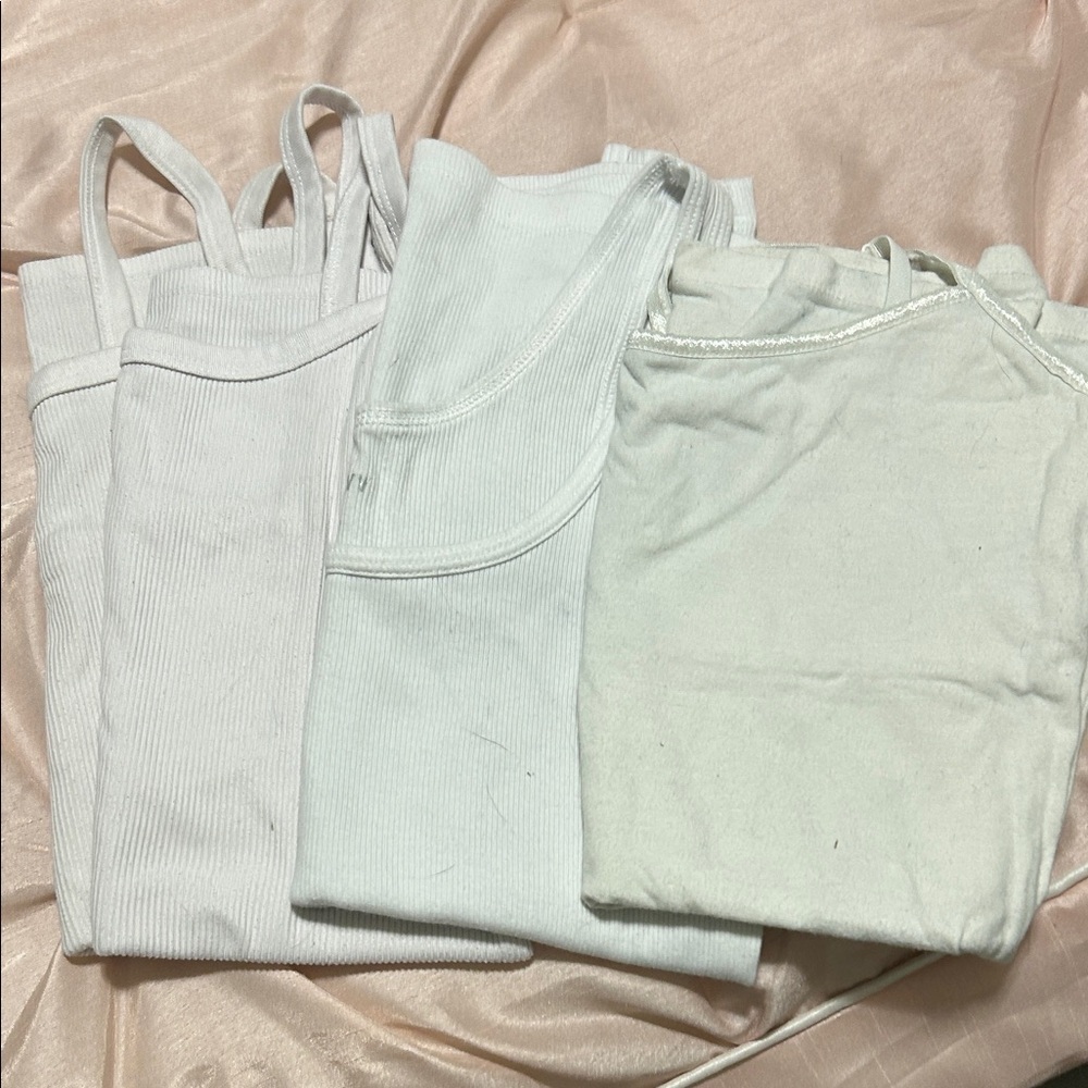White Tank Tops Set